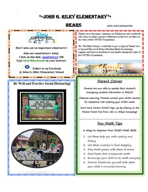 JGR April 2020 Newsletter 